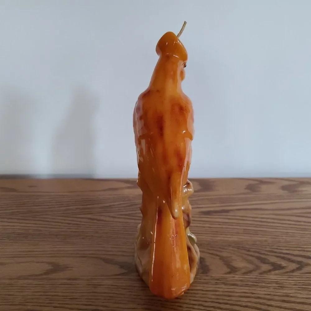 Vintage Unique Novelty Wax Candle - Bird on Perch - Vintage Rare UNIQUE Unlit